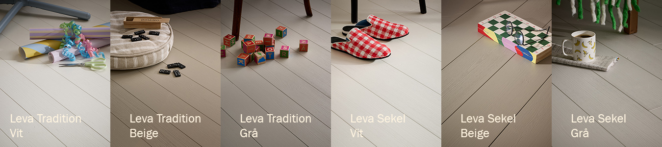 Målade trägolv i vitt beige och grått