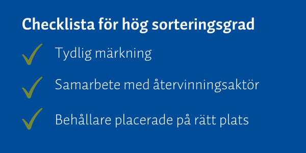 Checklista för hög sorteringsgrad