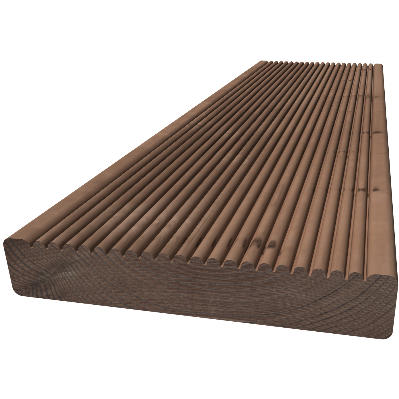 Trall Premium Rillad Impregnerat Furu, brun