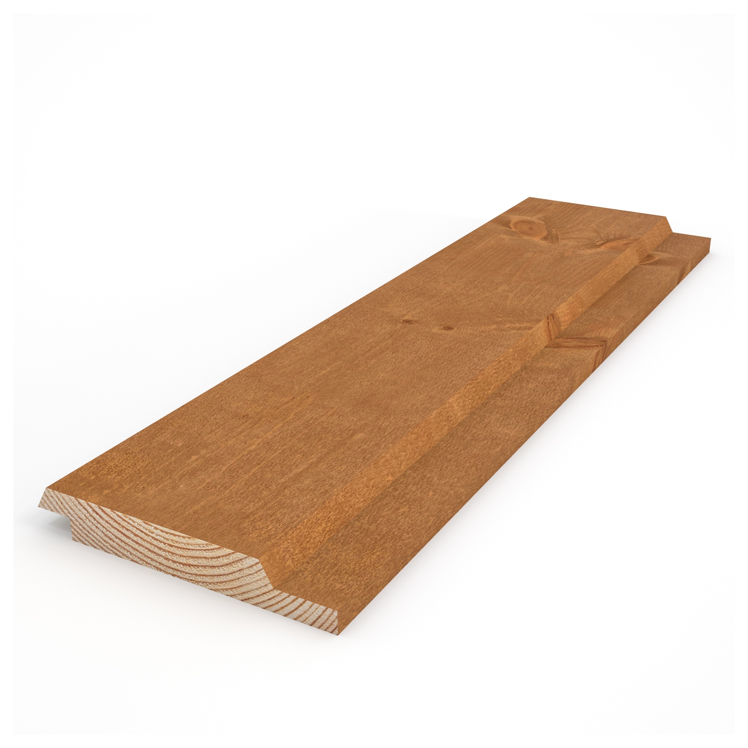 Kärnfuru KulörOlja Brun, Falsad spårpanel med fasade kanter