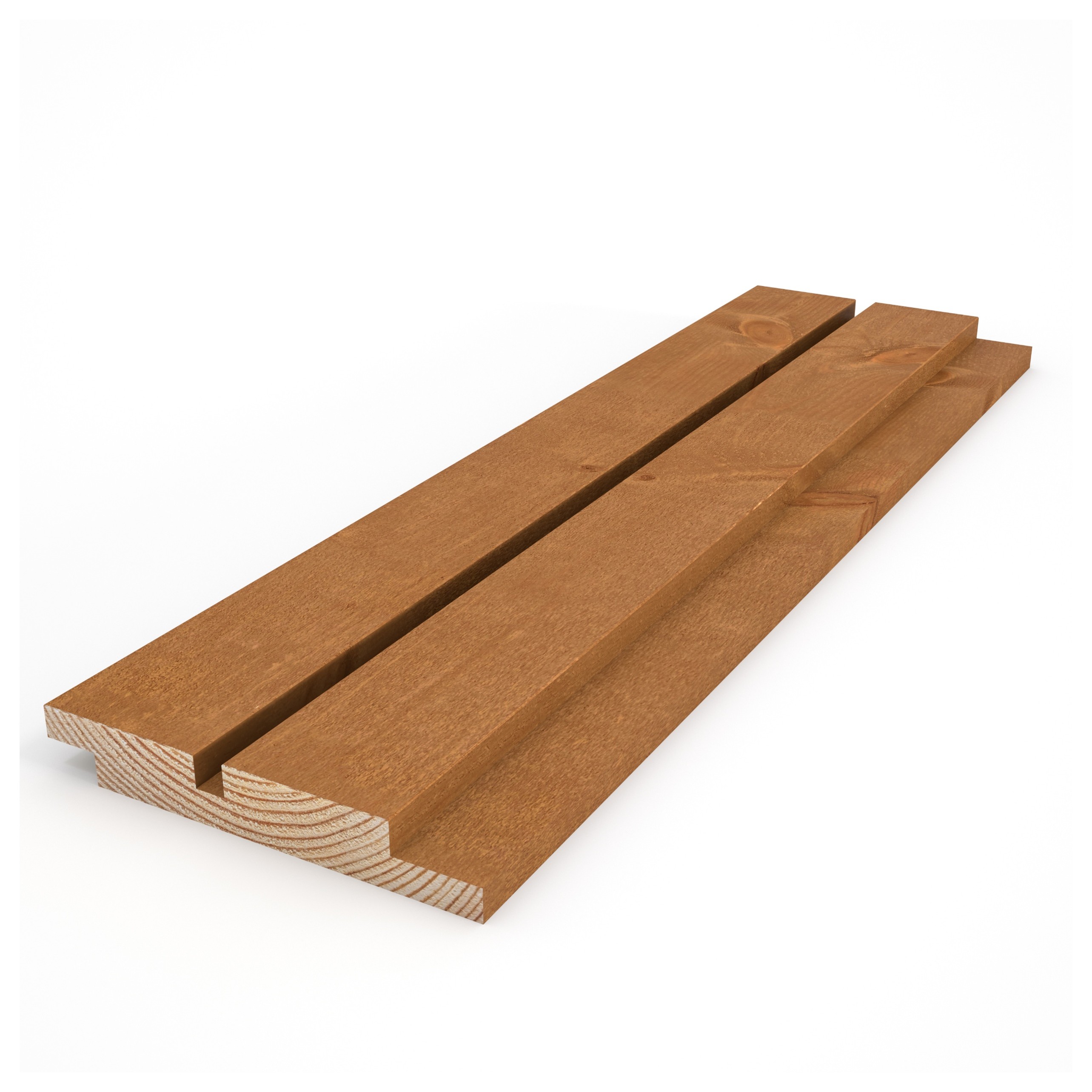 Kärnfuru KulörOlja Brun, Falsad spårpanel med spår och raka kanter