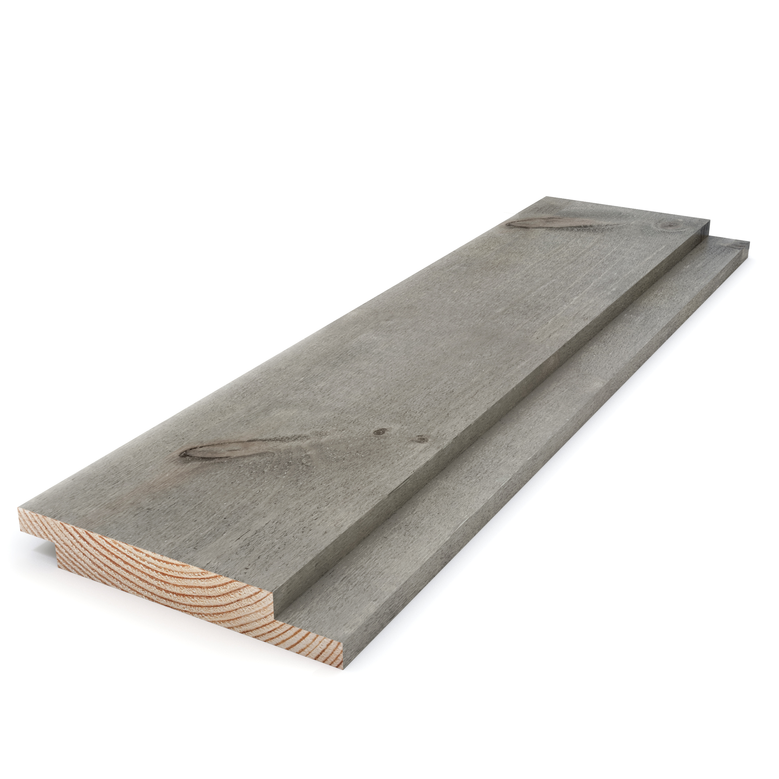 Kärnfuru KulörOlja Patinagrå, Falsad Spårpanel med raka kanter 