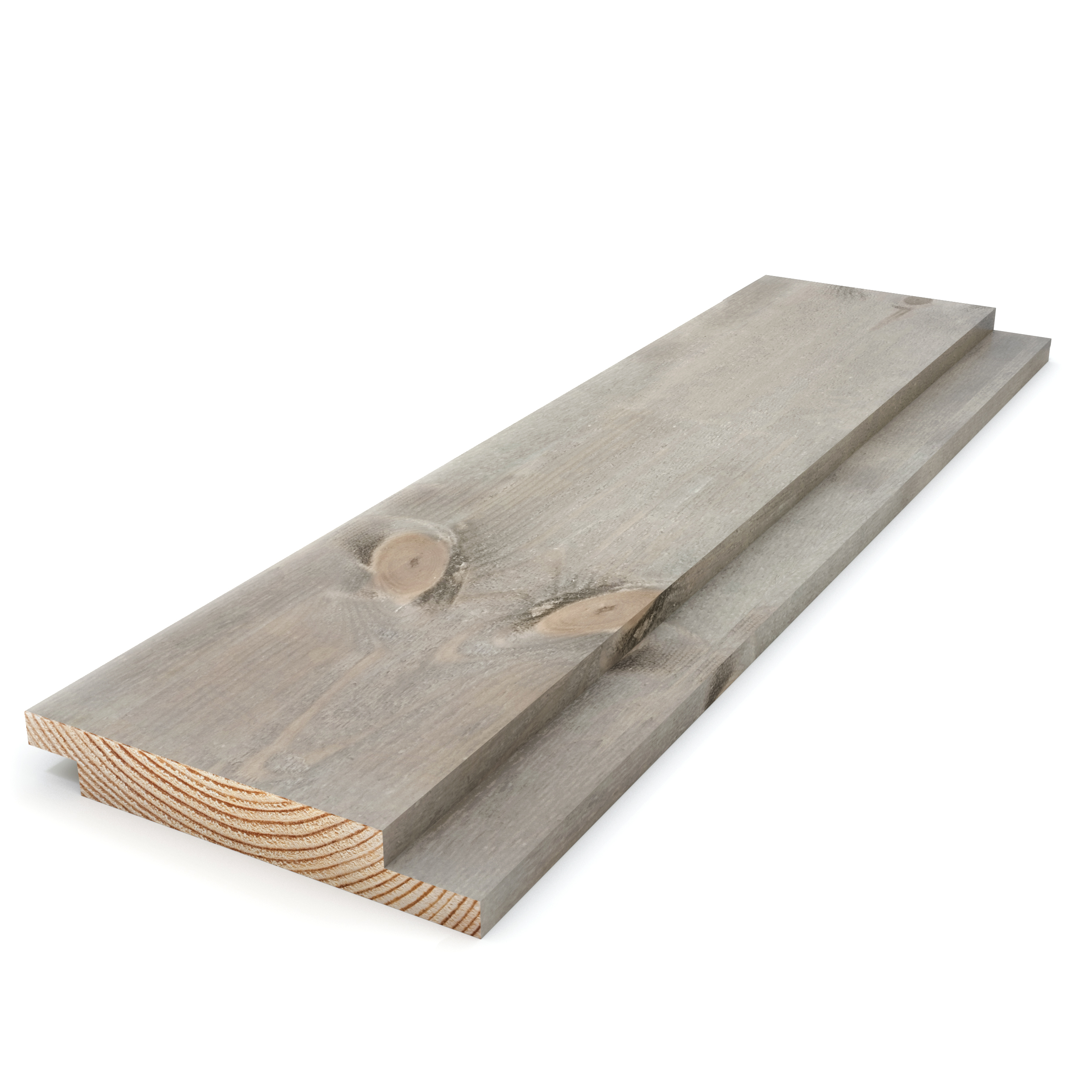 Kärnfuru KulörOlja Silver, Falsad Spårpanel med raka kanter 