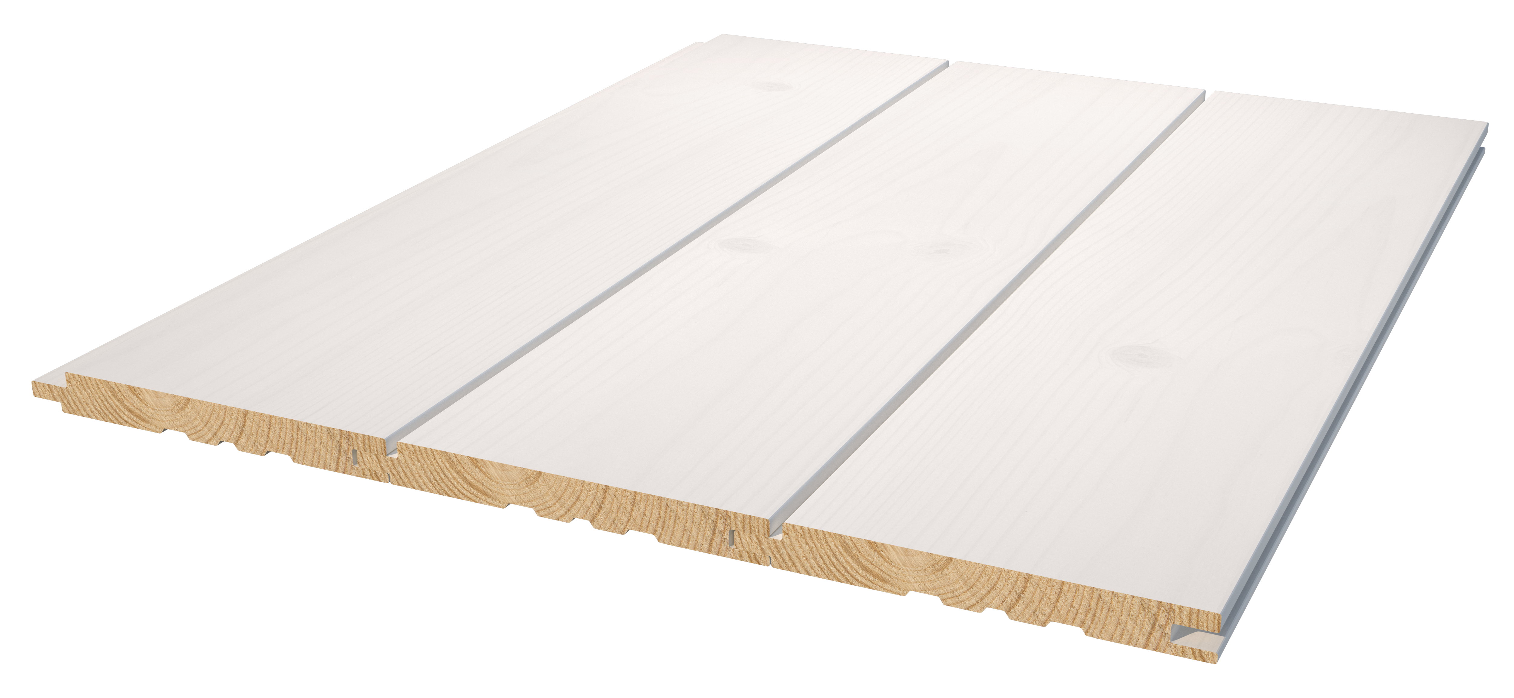 Sprekkpanel, malt Klassisk hvit (S 0500 N)