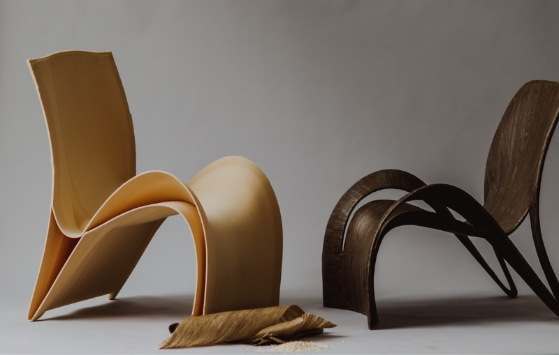 3D-printad stol i biokomposit
