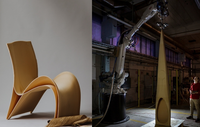 Chair and kayak made from biocomposite