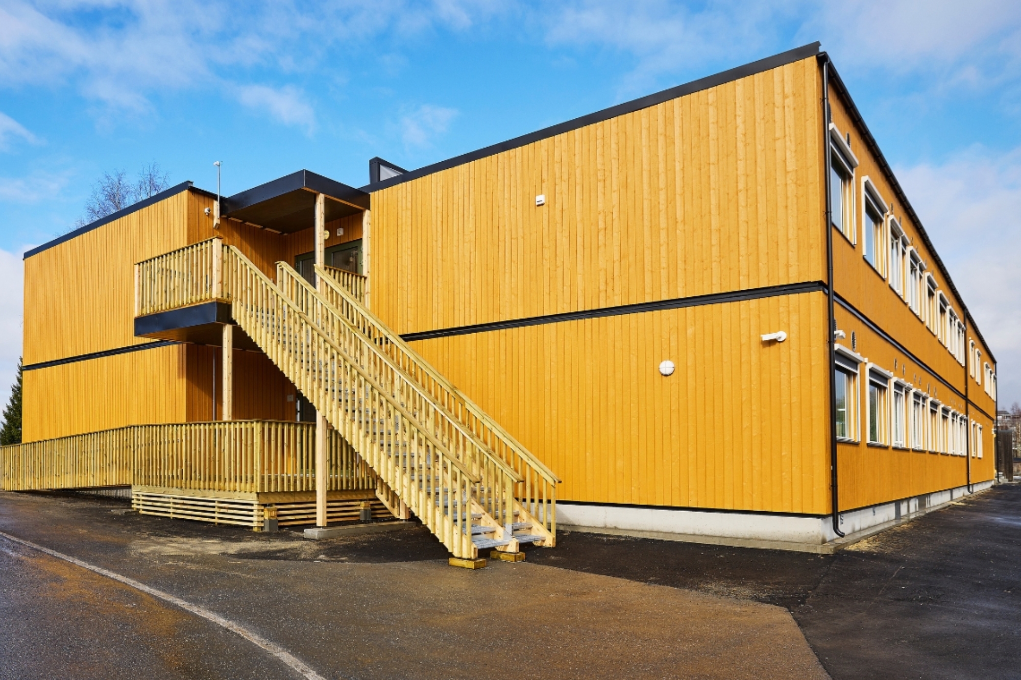 Alle de 67 modulene til Vestby skole ble produsert og levert på syv måneder.