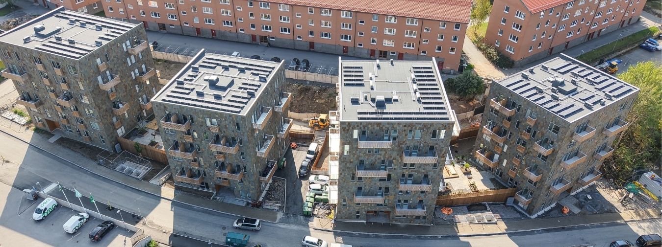 Fyra hus i bostadsområde i Tyresö