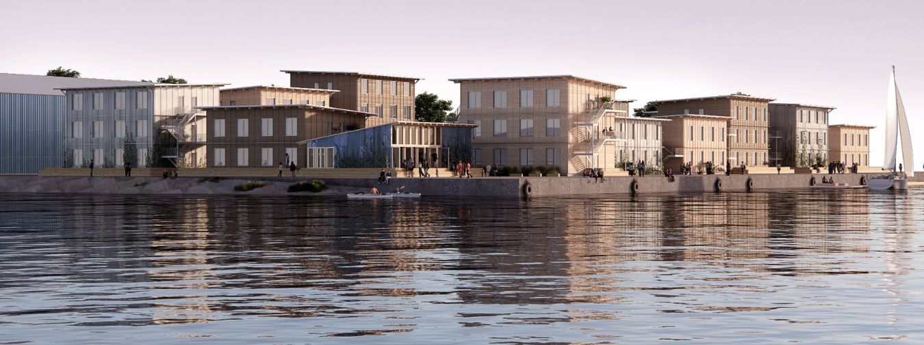Studentbyen i Nordhavn i København som skal bygges med moduler fra Moelven Byggmodul
