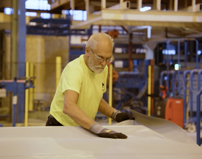 Montering av vindu i fabrikk