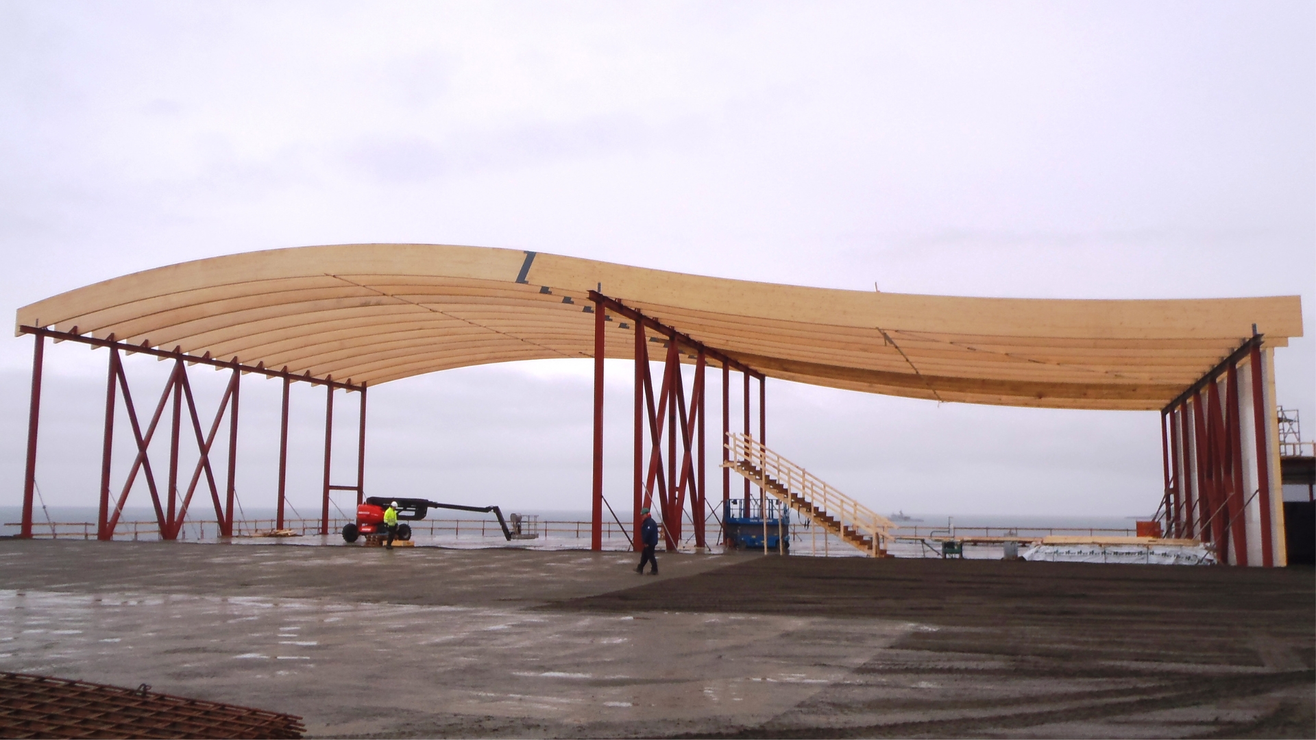 Helikopter hangar på Svalbard