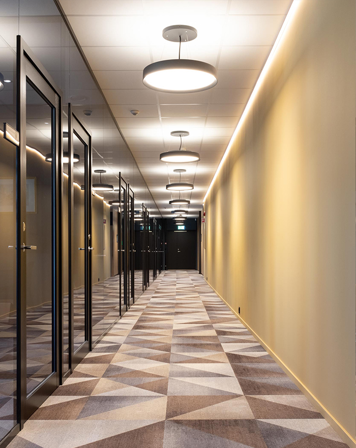 Miljøbilde fra Grenland Næringspark. Viser  veggløsningen  Glass Front.