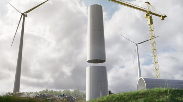 Klimatsmarta vindkraftstorn i klimatsmarta material