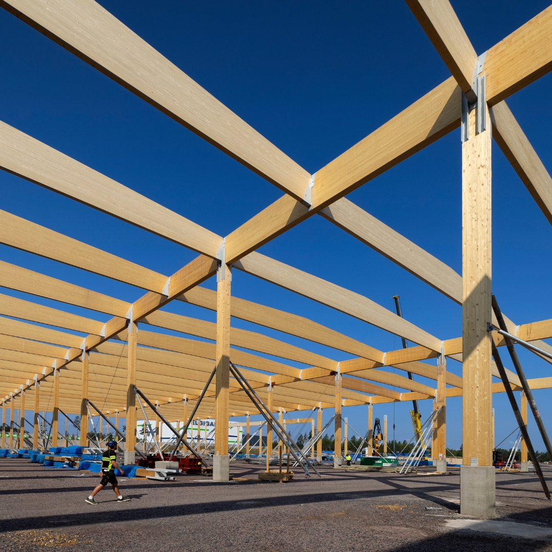 Limträ till lager- och logistikanläggning i trä