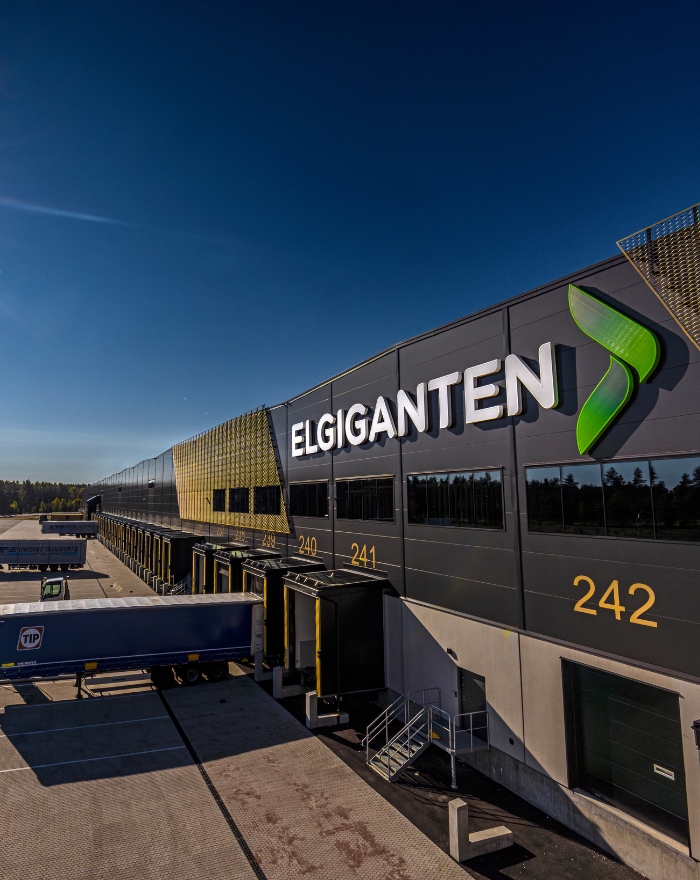 utsida av elgigantens nya lager