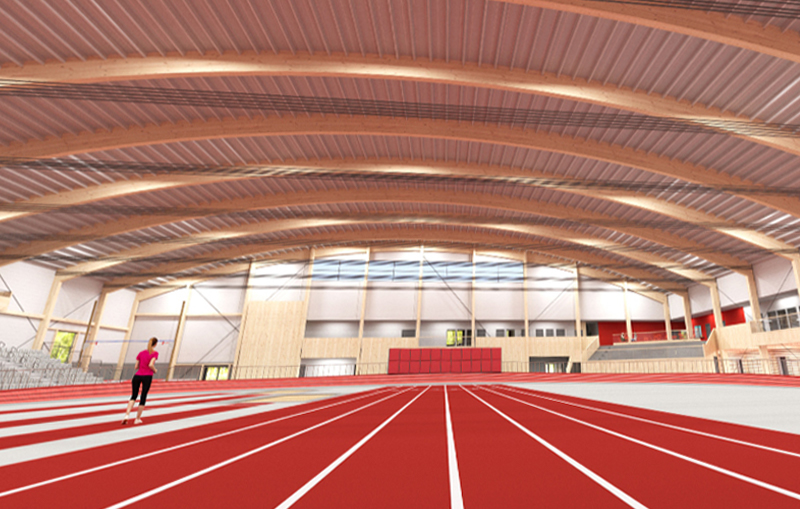 Inuti arenaen sannafältet sportcenter