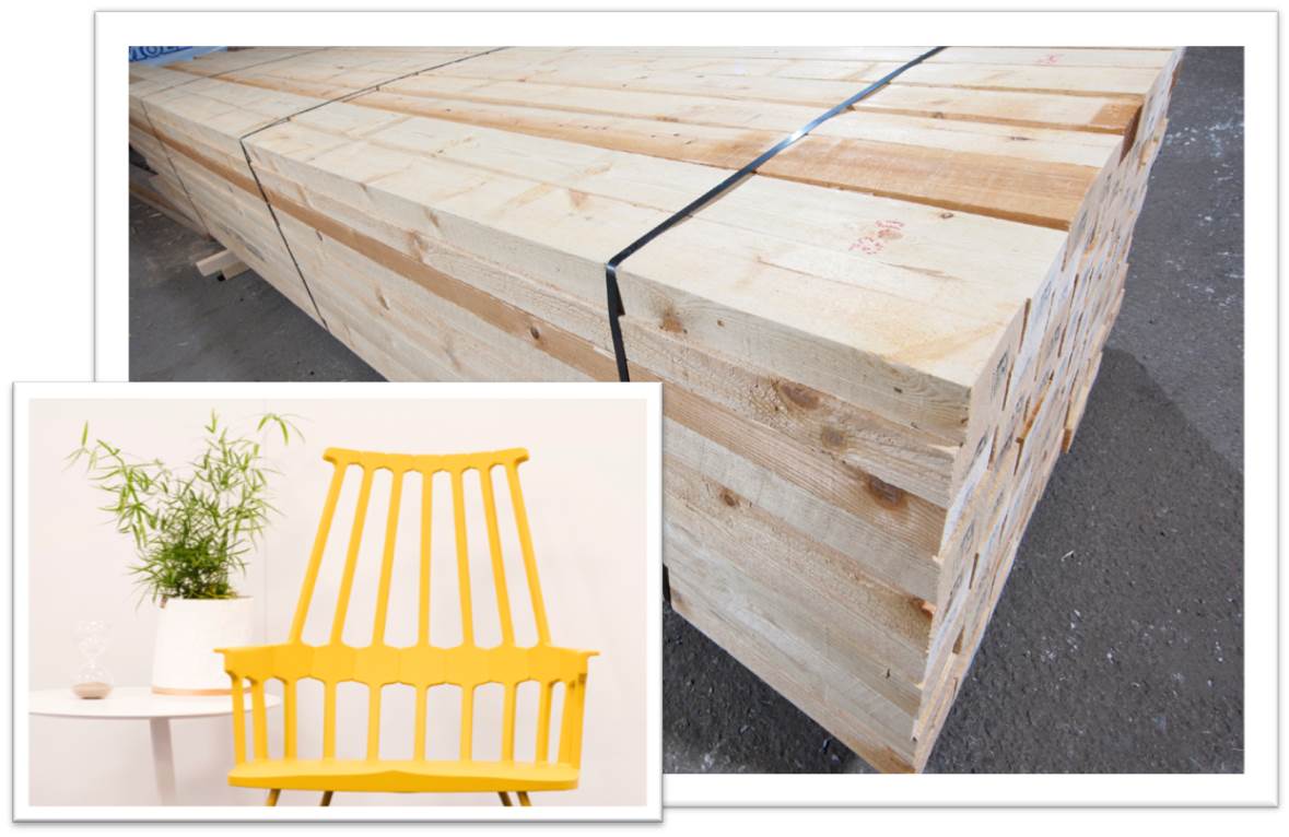 Sawn timber for production of furnitures