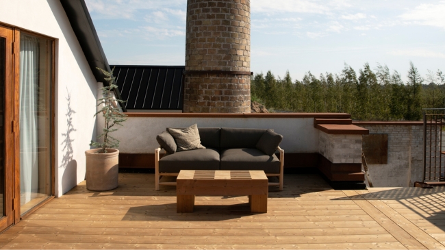 Takterrass med trall och möbler av TermoGran