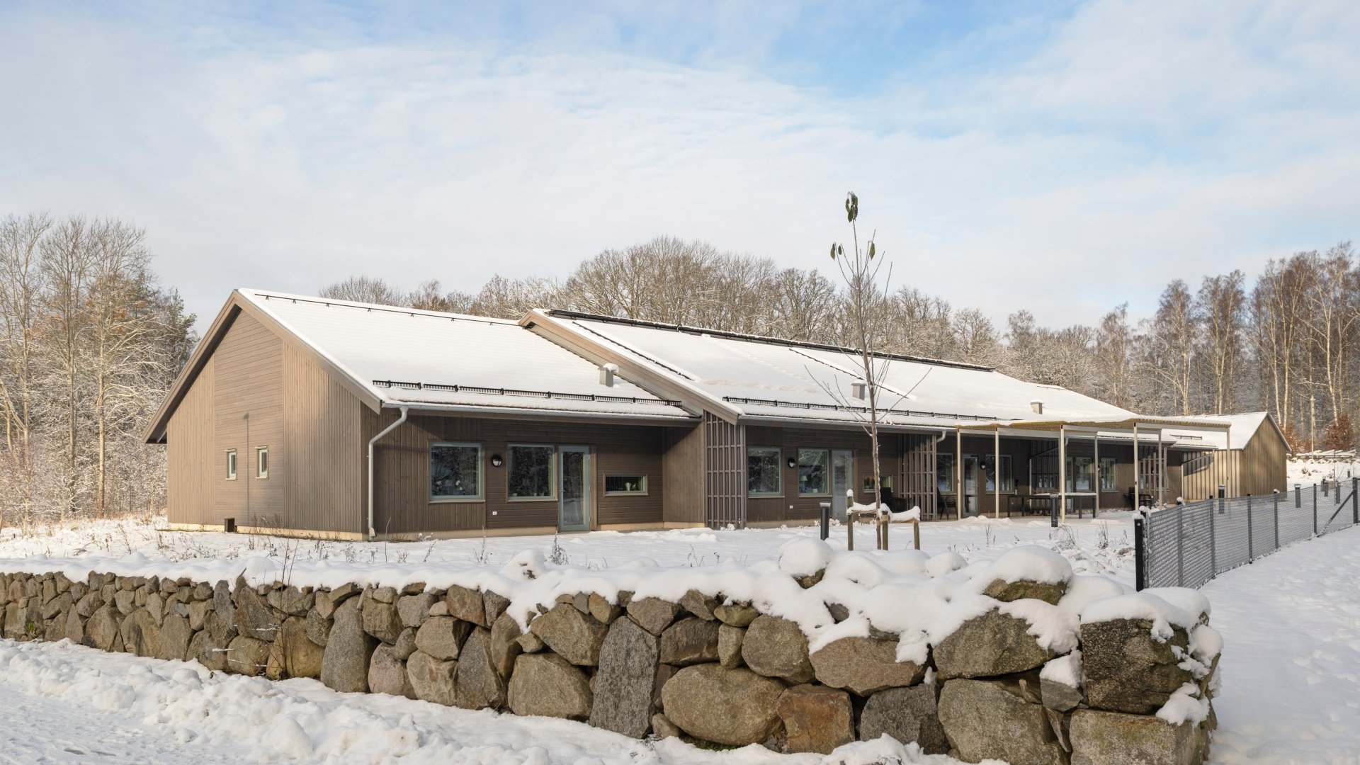 Fasad av Kärnfuru KulörOlja Patinagrå