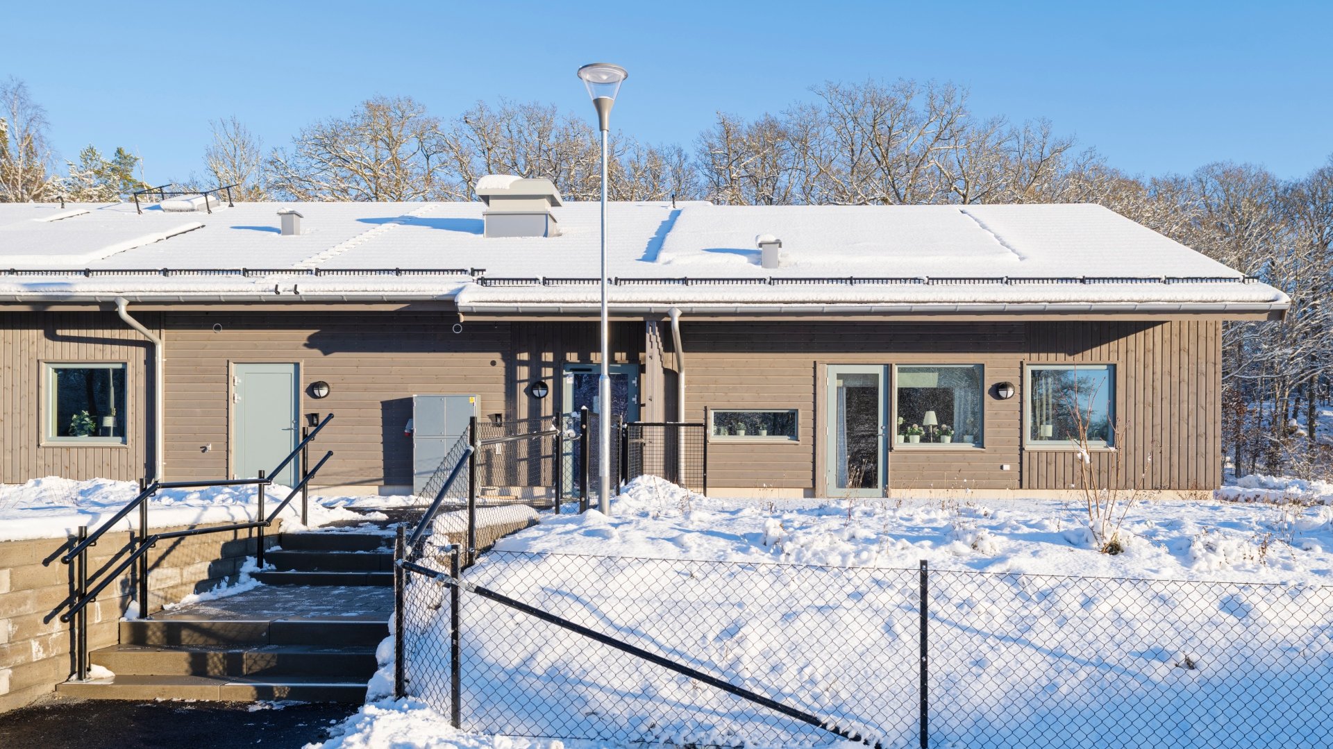 Fasad av Kärnfuru KulörOlja Patinagrå