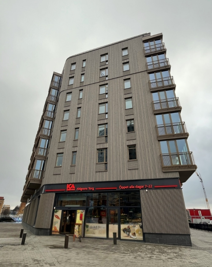 Panel av ThermoWood BT Pigment Silver