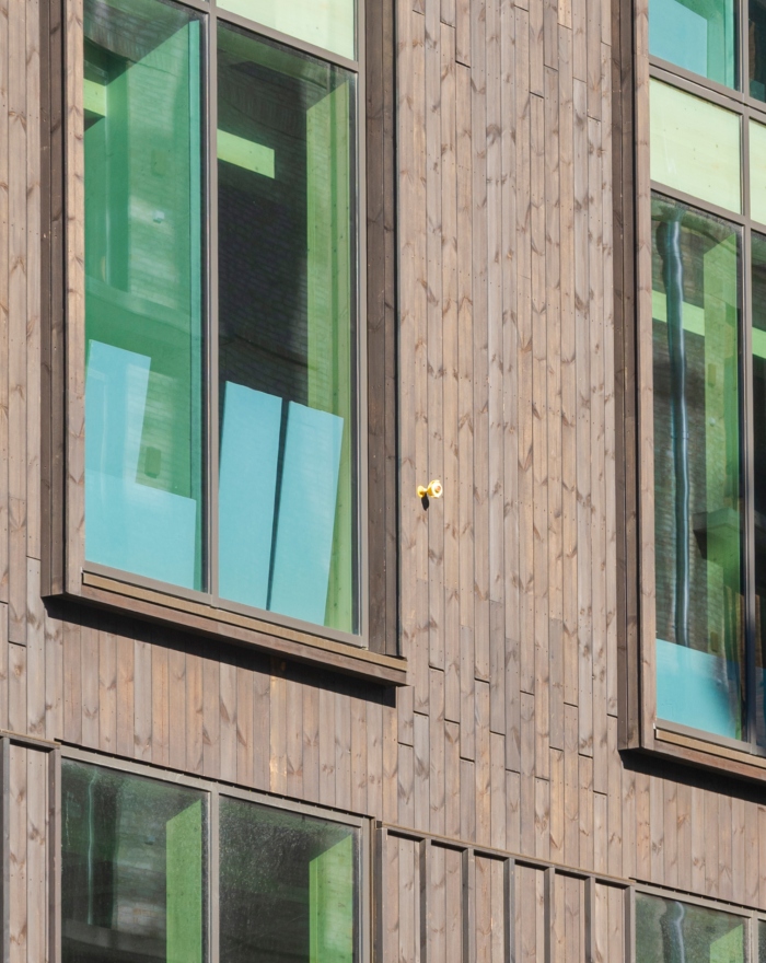 Fasad av ThermoWood BT Pigment Svart.