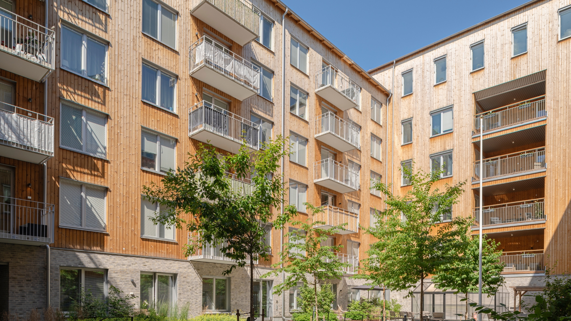 Fasad av ThermoWood.