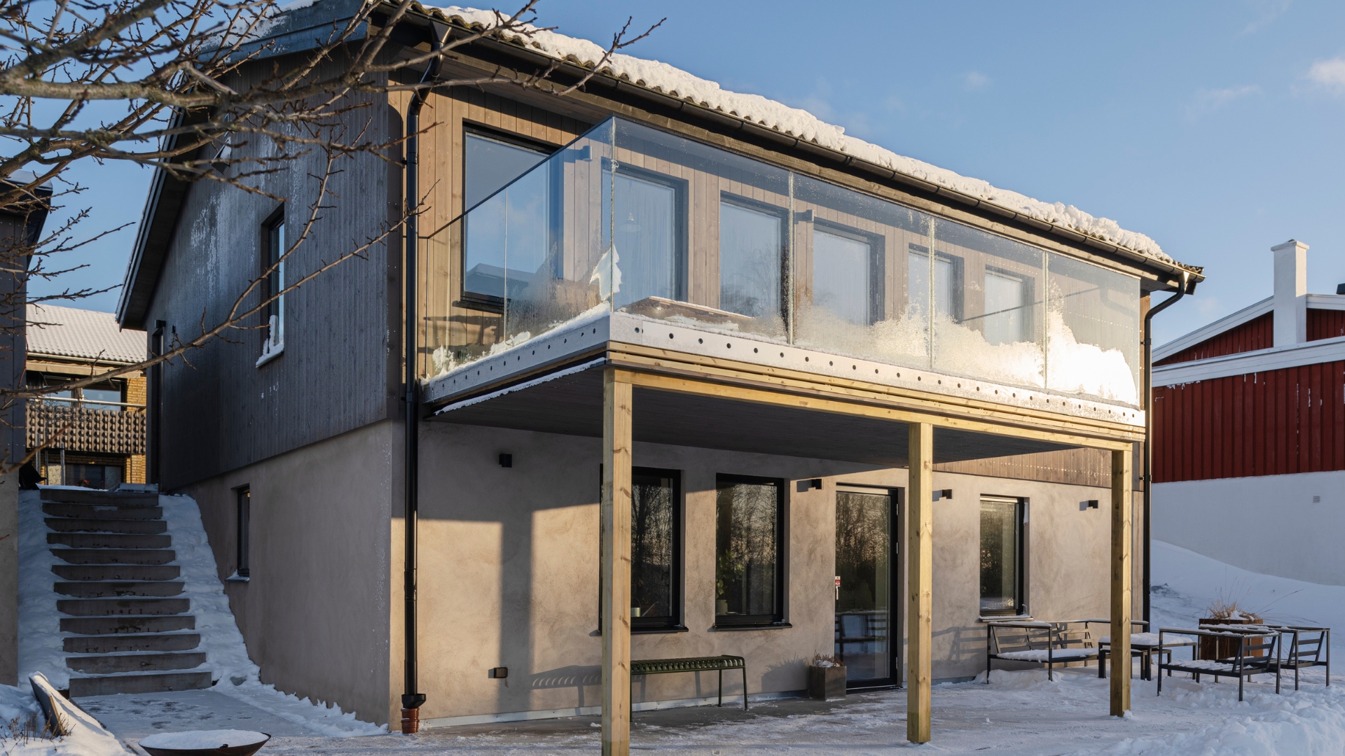 Fasad av Kärnfuru med KulörOlja Patinagrå