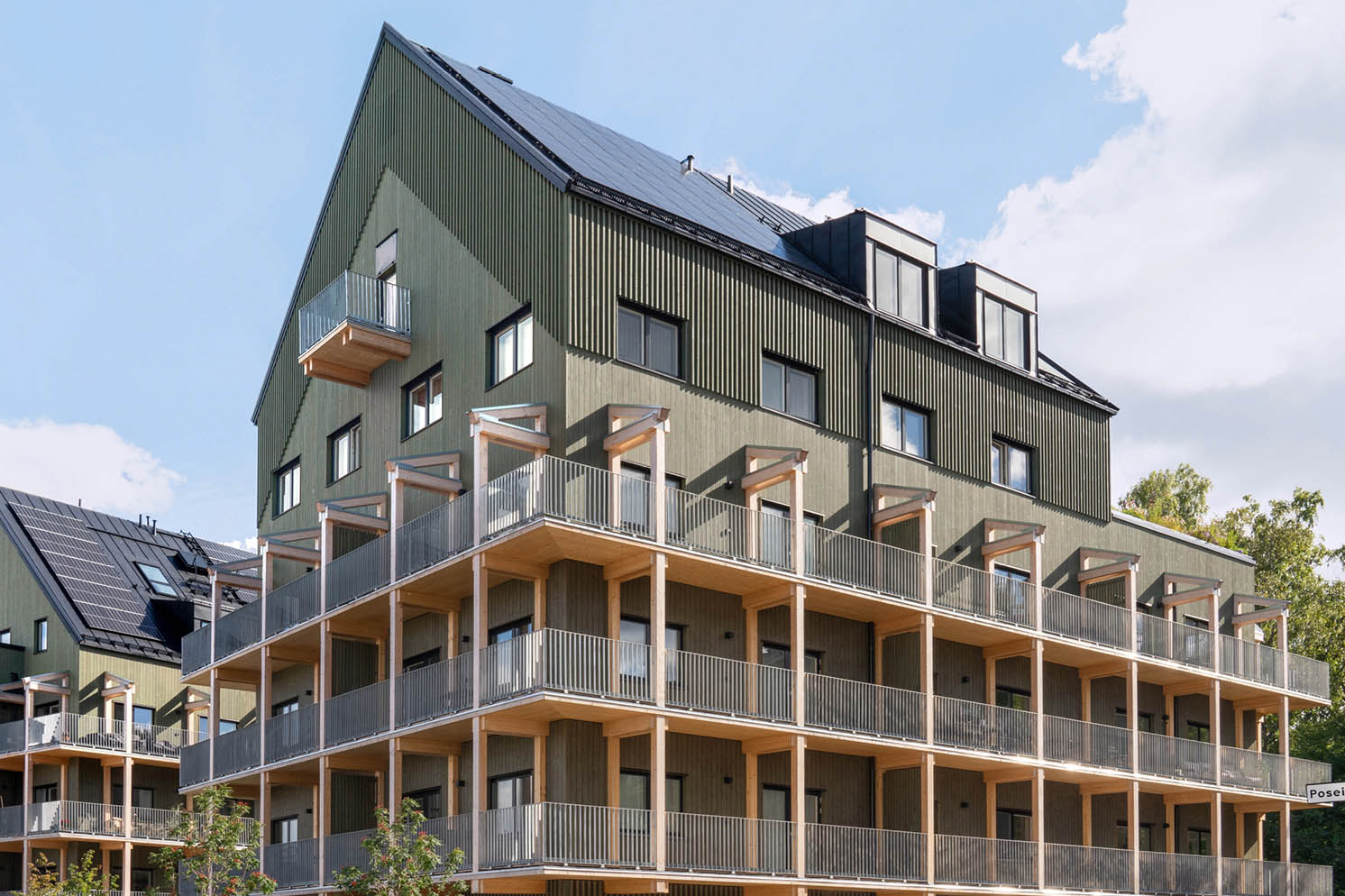 Notuddsparken med ThermoWood BT Pigment i grönt