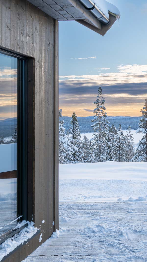 Hytte med Moelven kledning med nydelig utsikt