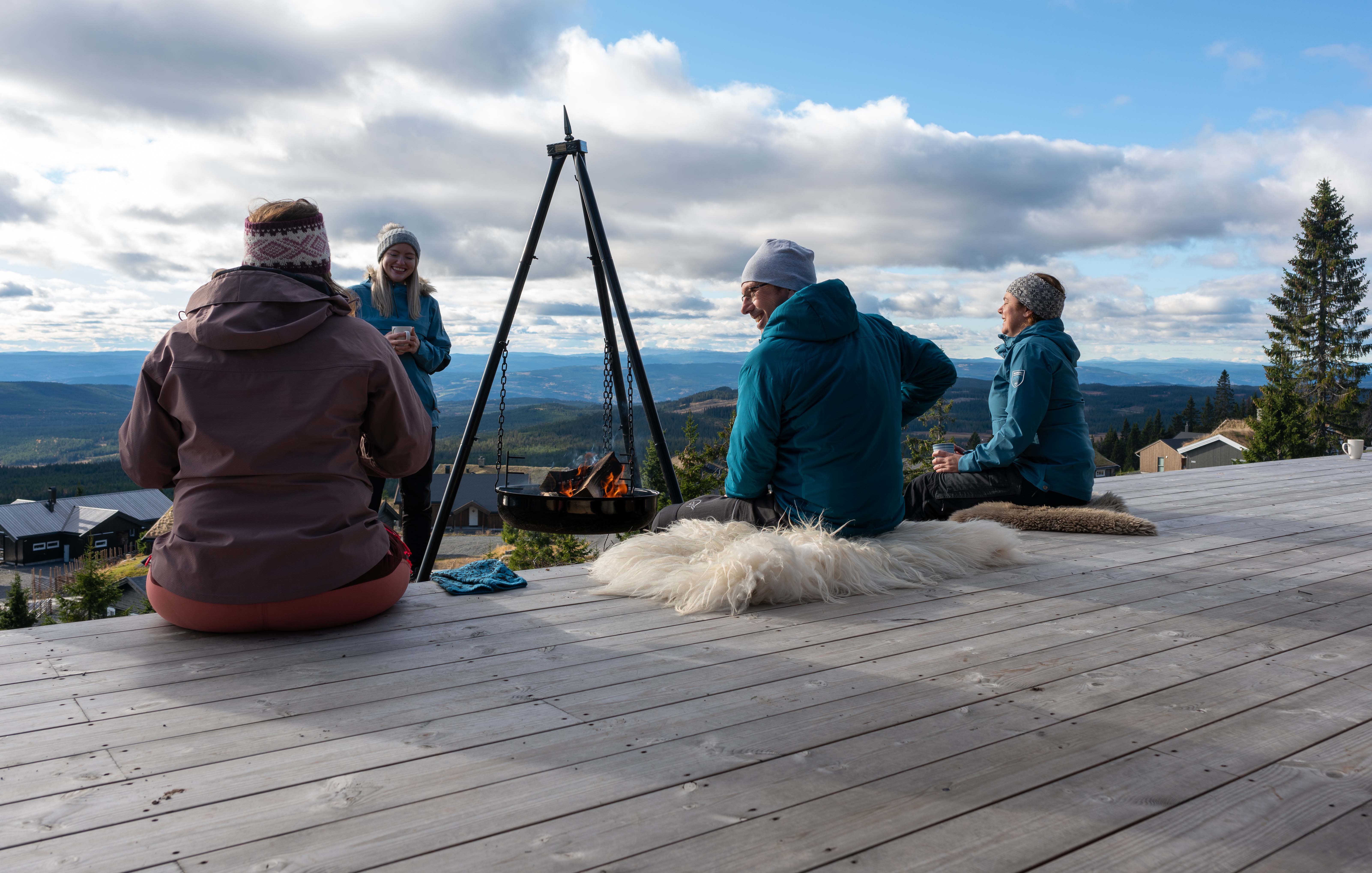 Terrasse på hytta