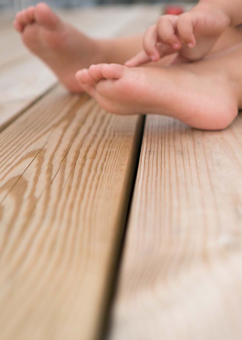 Cu impregnerte terrassebord får du også i klasse A og AB for bruk i eller ved vann.