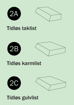 Illustrasjoner av listverkserien Tidl&oslash;s