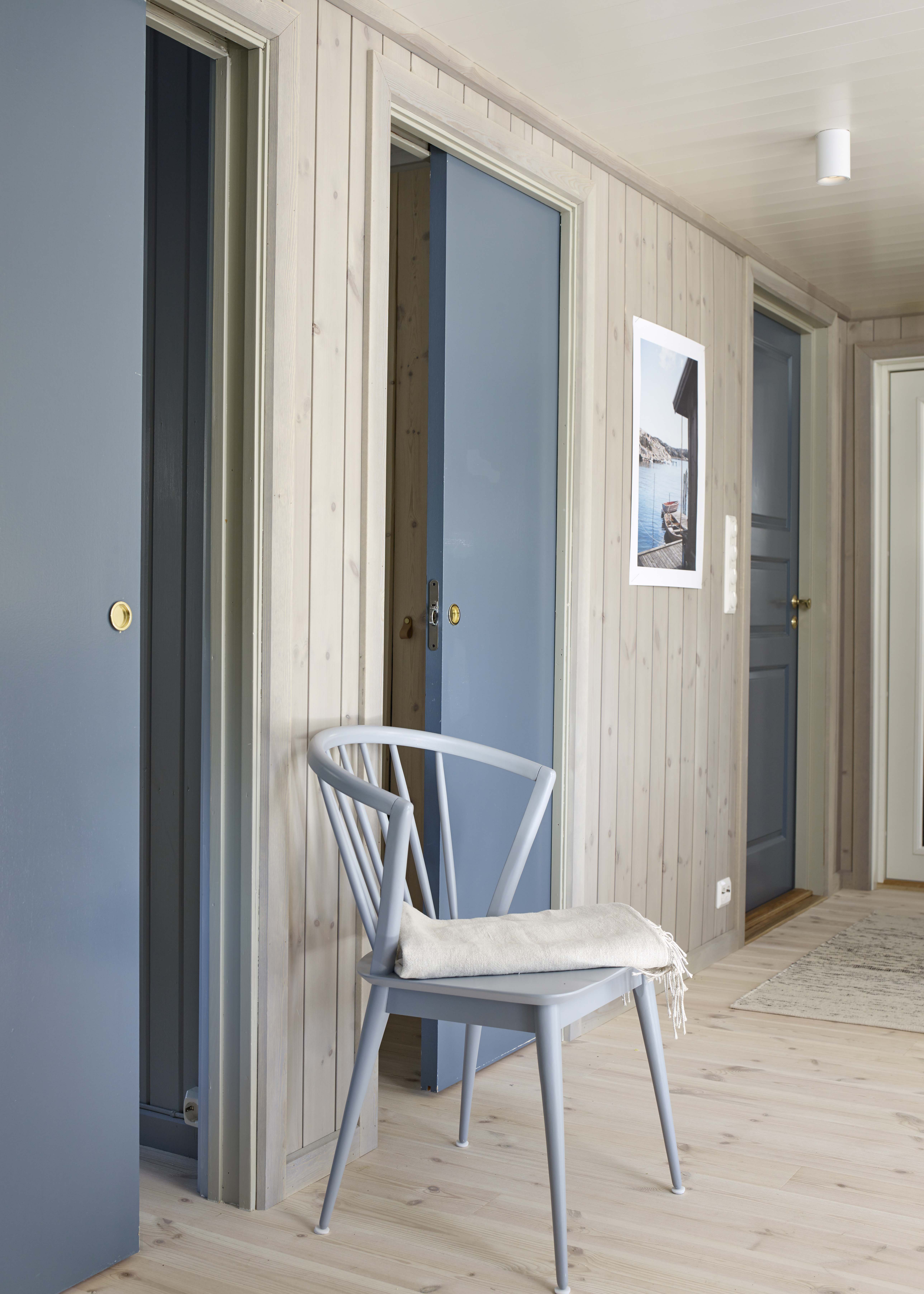 Sprekkpanel beiset Himmelgrå