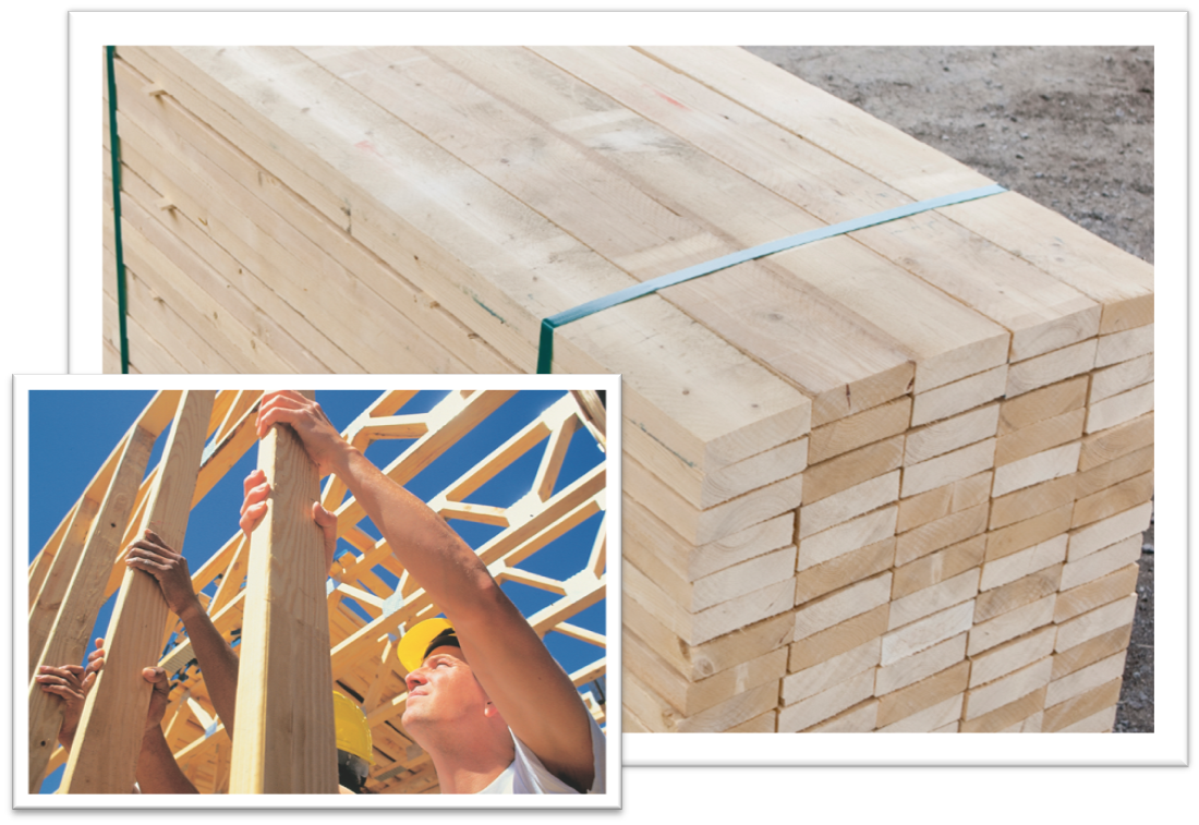 Sawn timber for construction/ carcassing