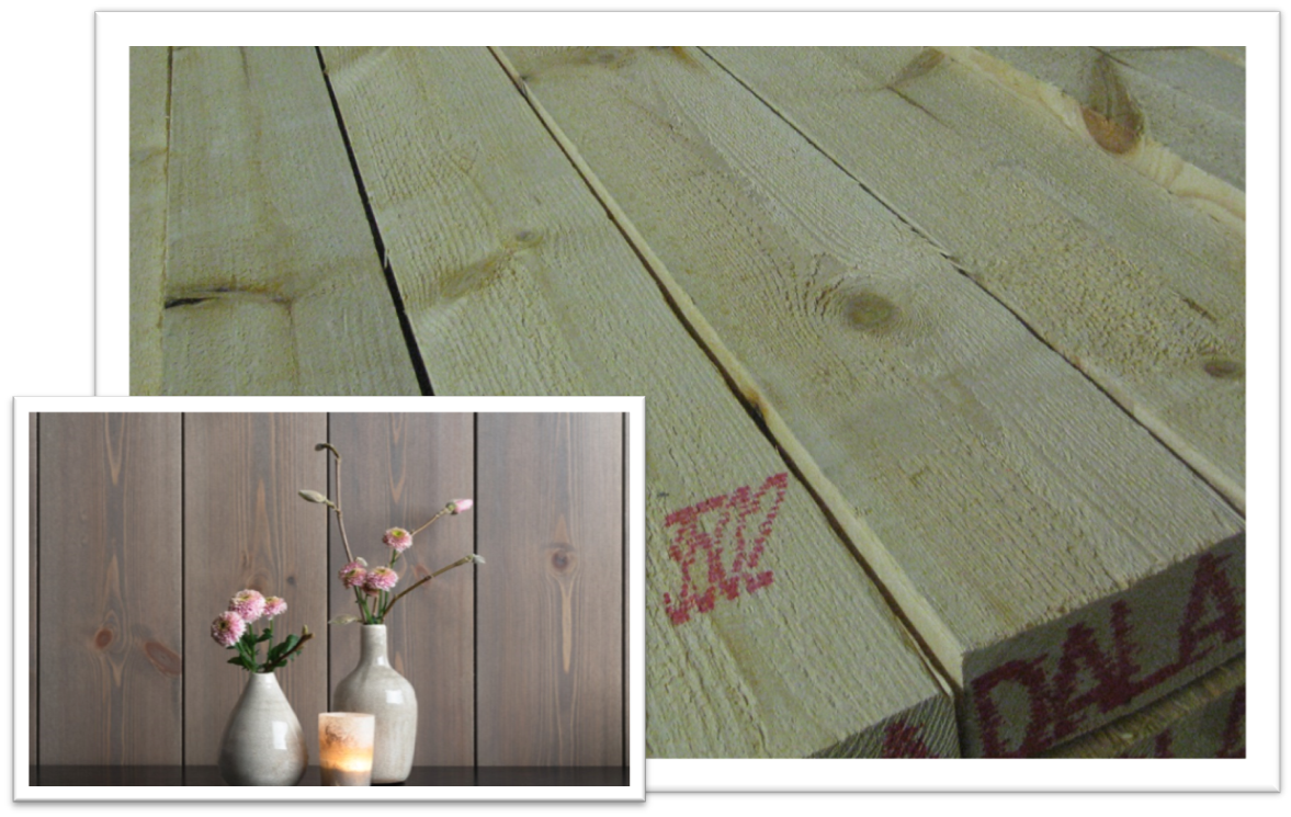 Sawn timber for production of interior panels and flooring